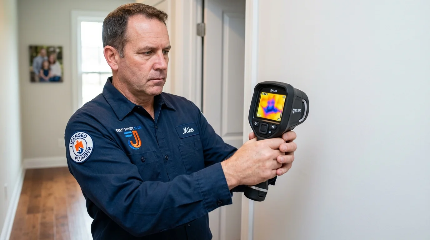 Thermal imaging leak detection by Johns Plumbing LLC in Red Hill